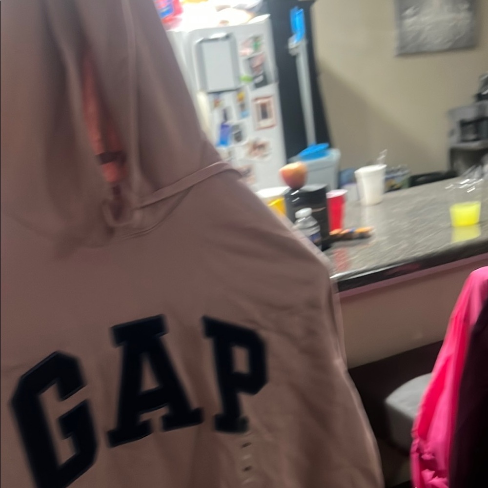 GAP Pink Hoodie with Dark Blue Logo